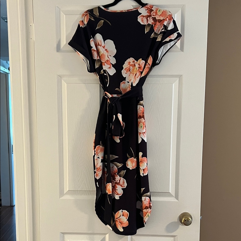 Floral Black Dress